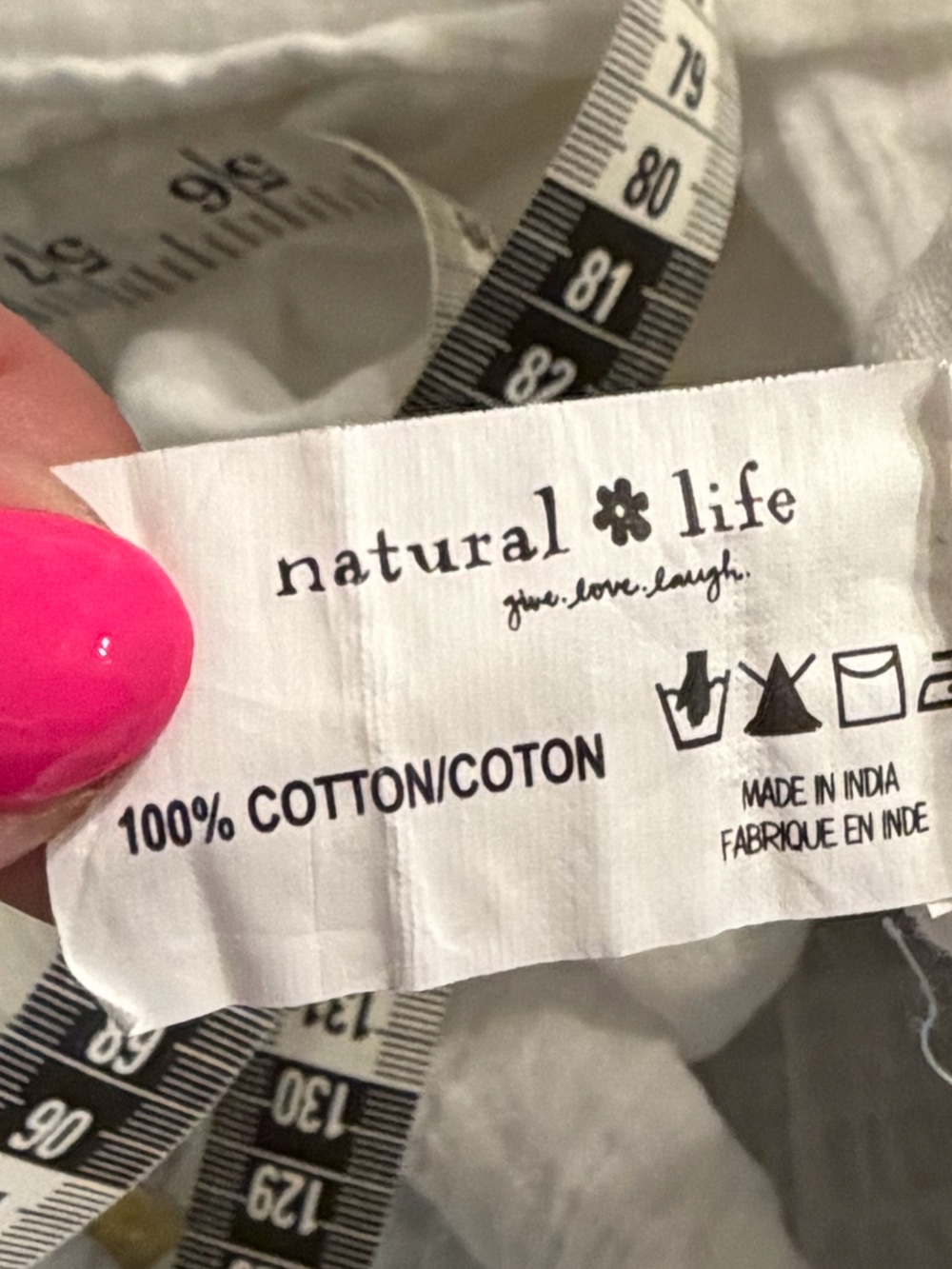 NWT ✨ NATURAL LIFE White Lightweight Gauze Tunic - one size - Picture 8 of 9